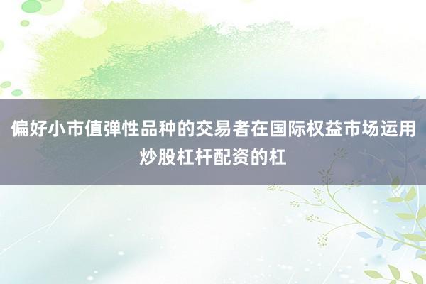 偏好小市值弹性品种的交易者在国际权益市场运用炒股杠杆配资的杠