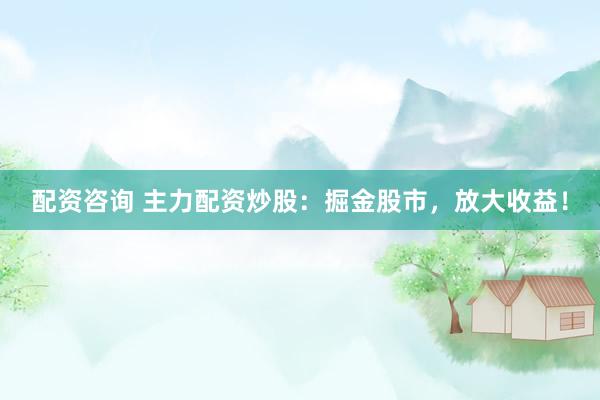 配资咨询 主力配资炒股：掘金股市，放大收益！